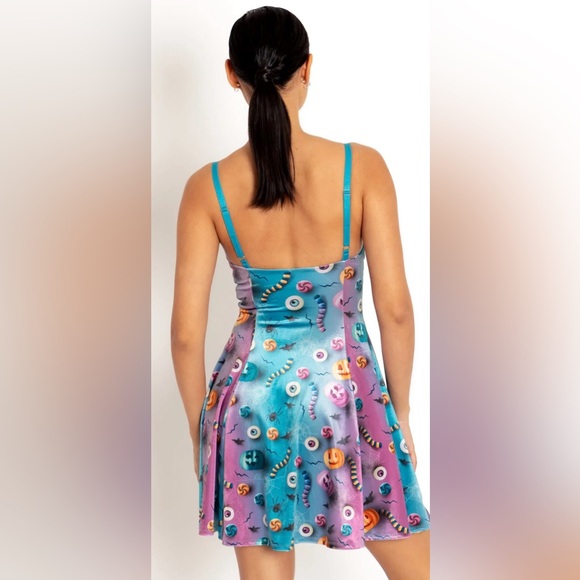 Blackmilk I Want Candy Velvet Mini Strappy Dress - Limited - Picture 3 of 7